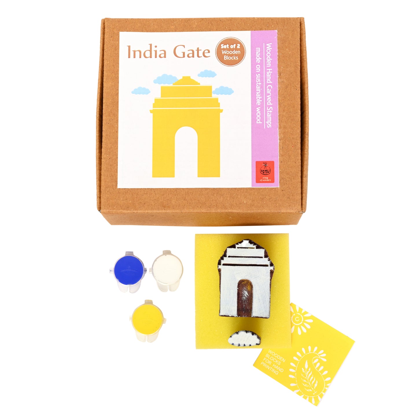 DIY Wooden Block Printing Set India Gate