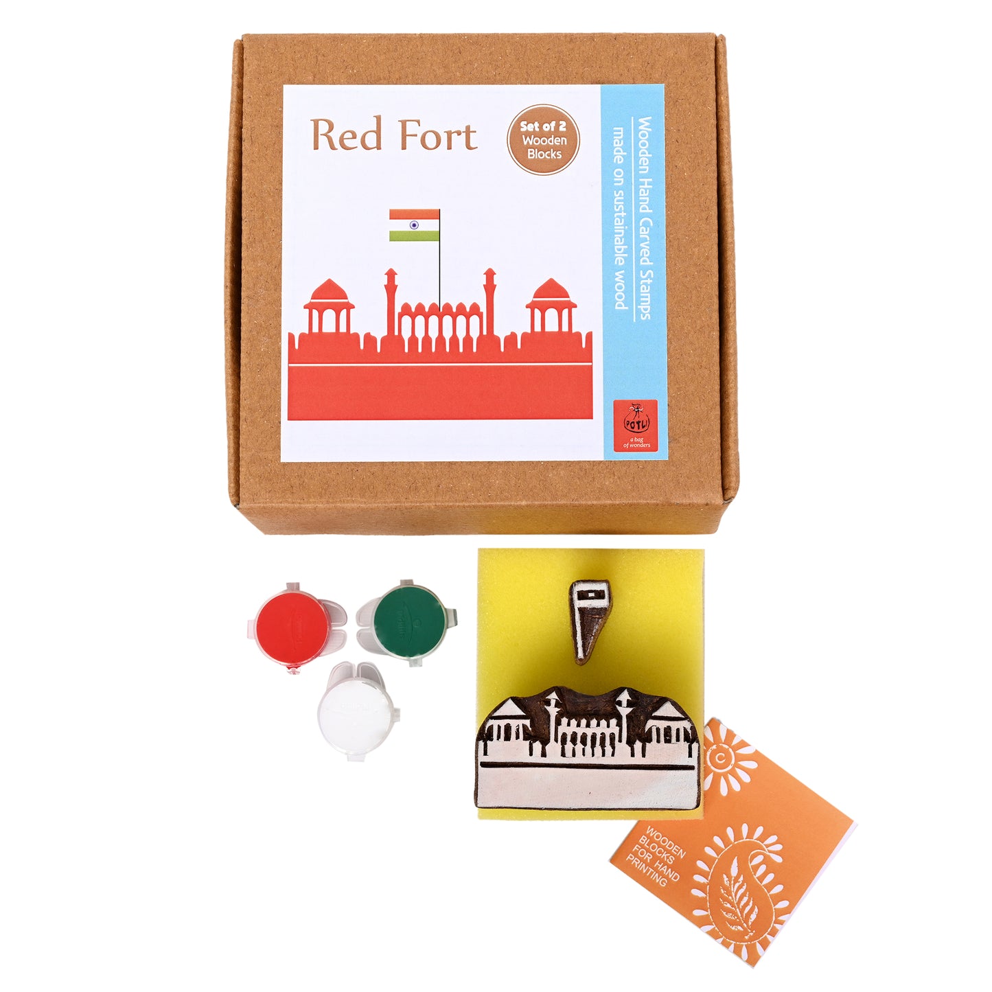 DIY Wooden Block Printing Set Red Fort