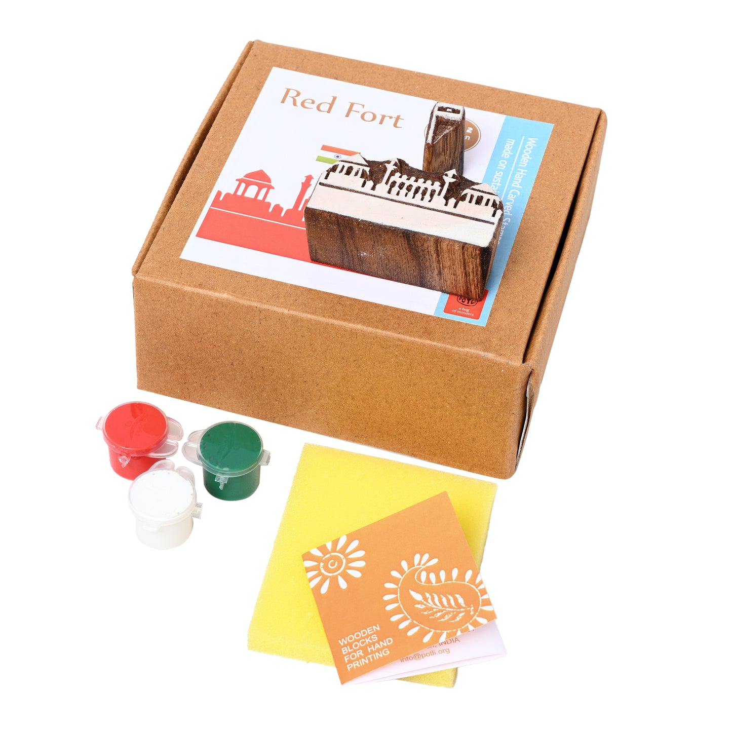 DIY Wooden Block Printing Set Red Fort