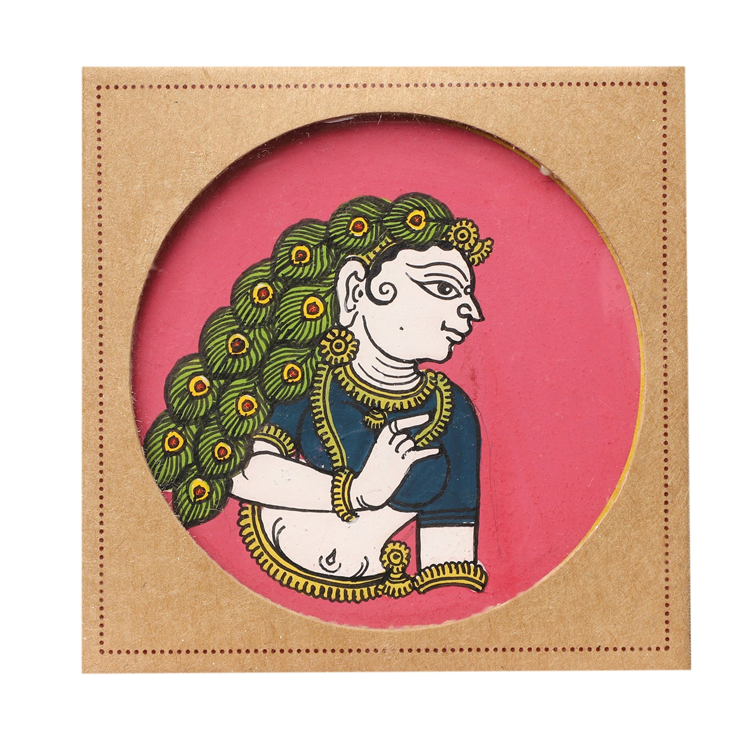 GANJIFA Hand Painted Fridge Magnet Ritu Varsha Rani