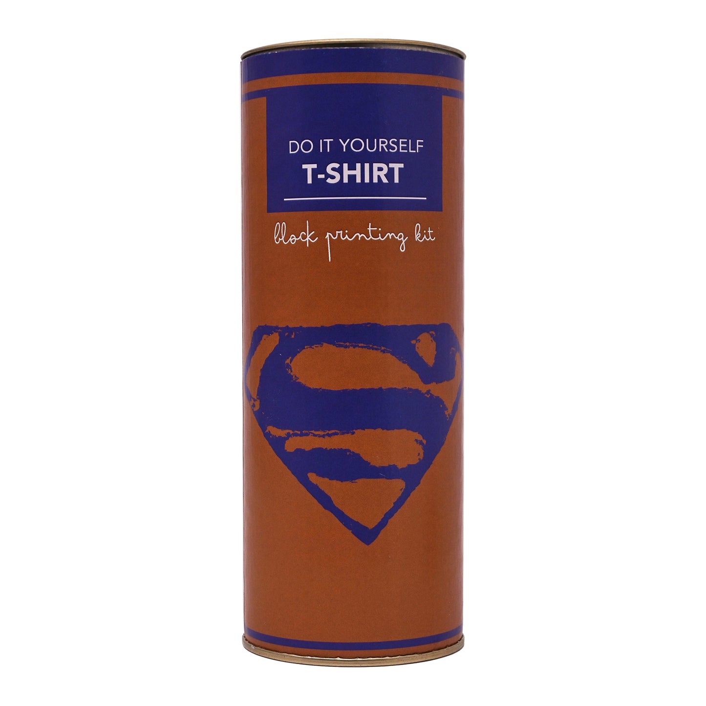 DIY Cotton Tshirt Block Printing kit  Blue Superman