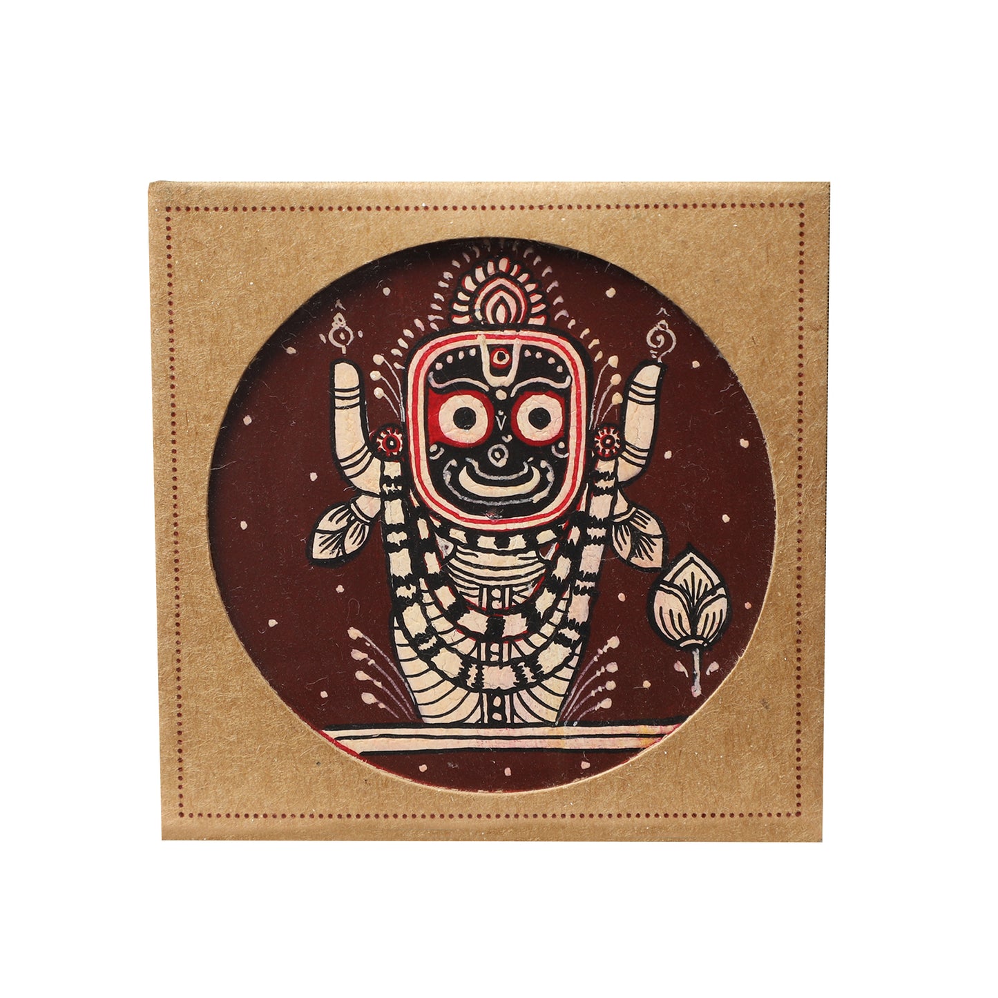 GANJIFA Hand-Painted Fridge Magnet Dashavtar Buddha