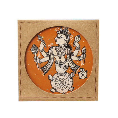 GANJIFA Handpainted Fridge Magnet Dashavtar Kurma