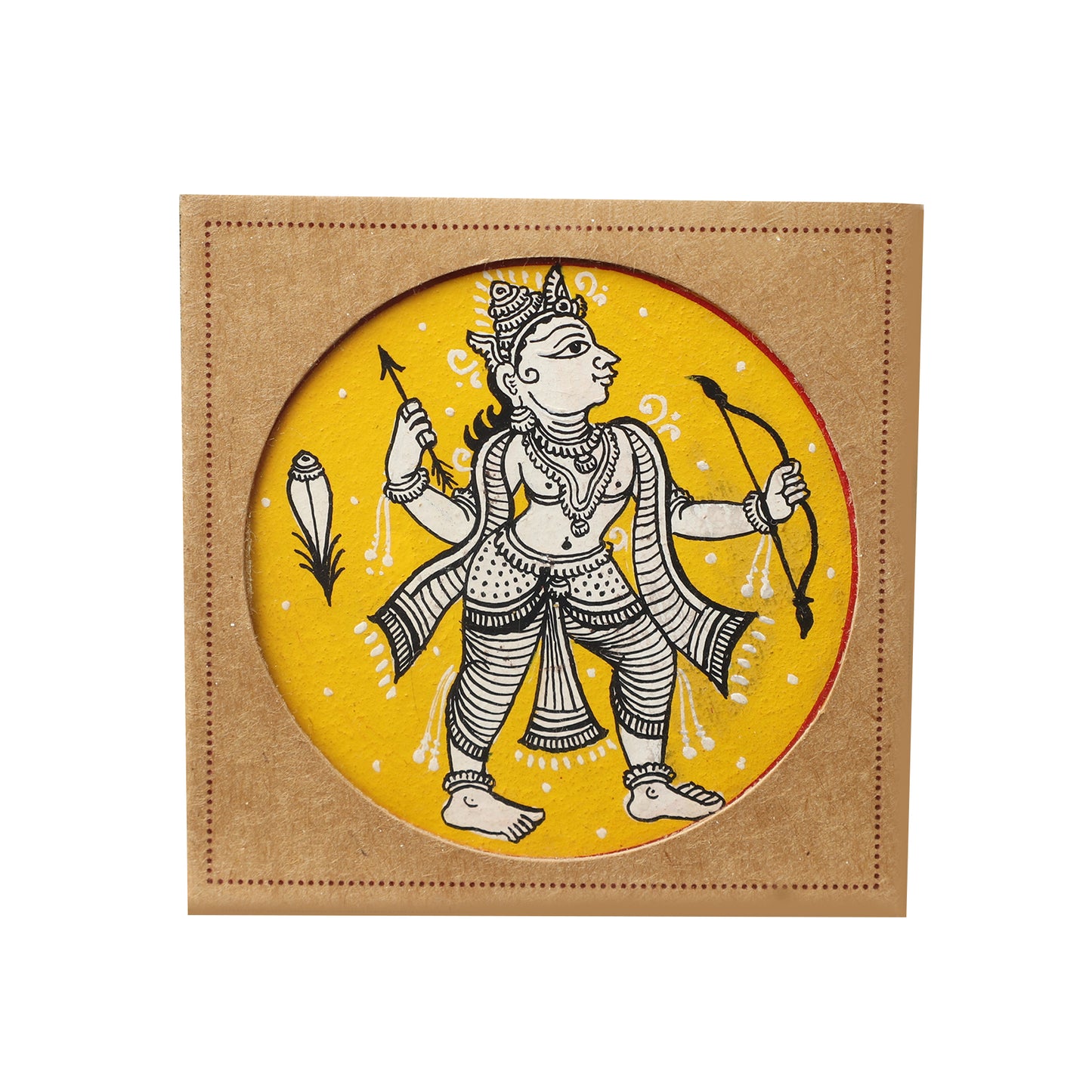 GANJIFA Hand-Painted Fridge Magnet Dashavtar Ram