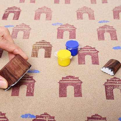 DIY Wooden Block Printing Set India Gate