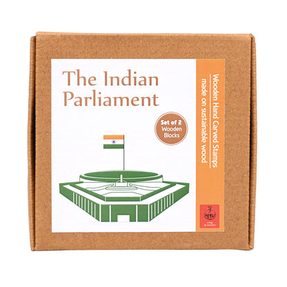 DIY Wooden Block Printing Set New Parliament of India