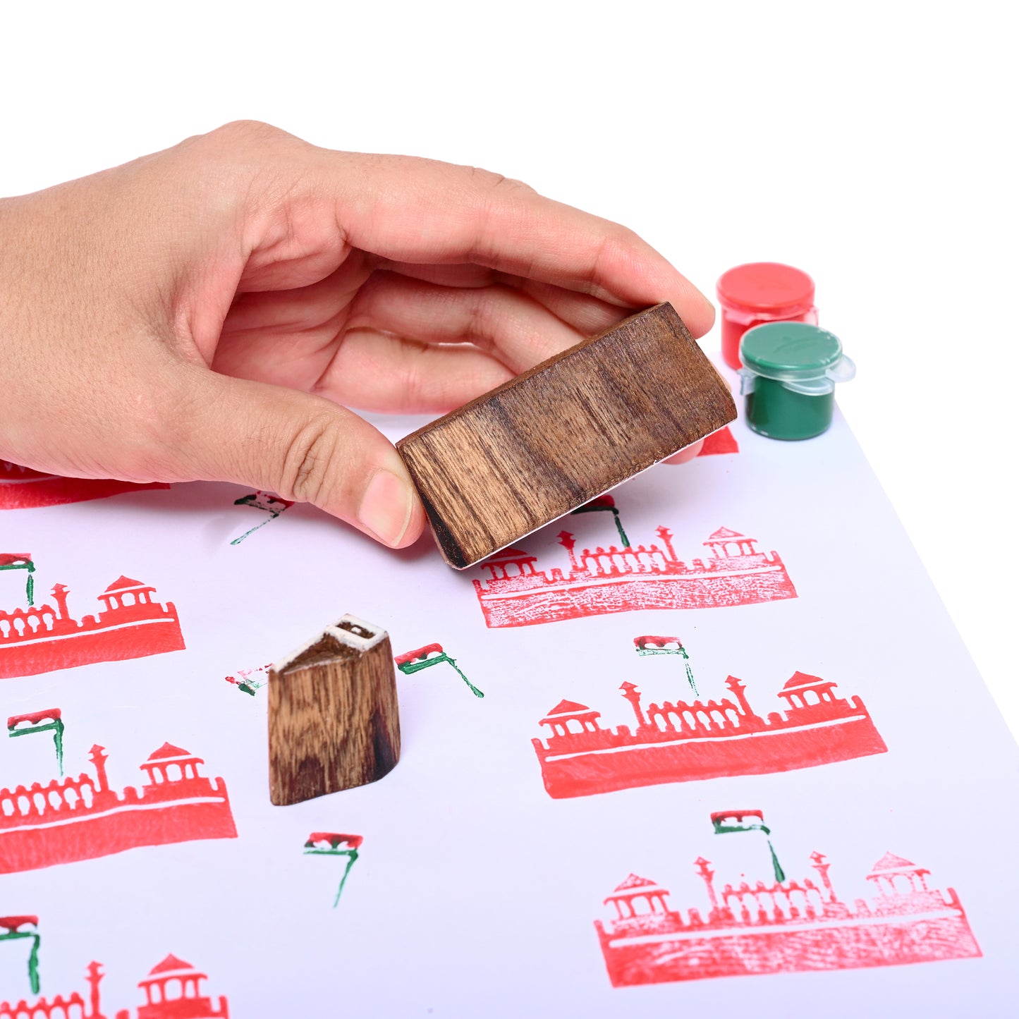 DIY Wooden Block Printing Set Red Fort