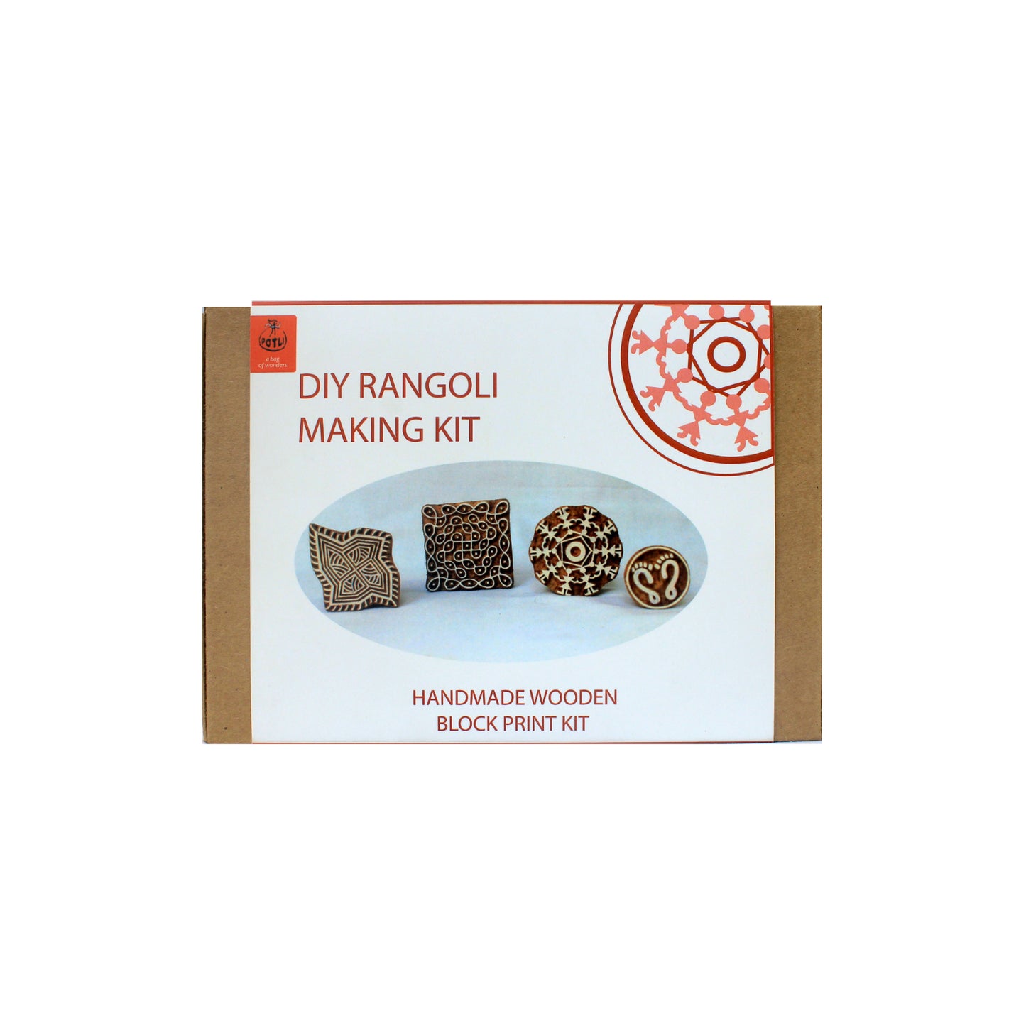 DIY Wooden Block Printing Craft kit Rangoli