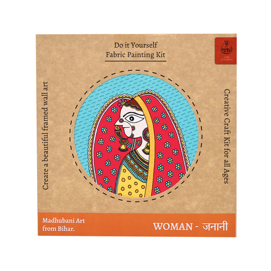 DIY Wall Art Fabric Painting kit Madhubani Woman  जनानी