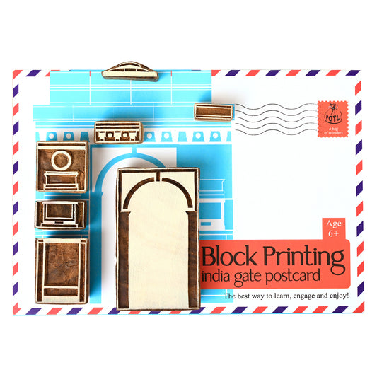 DIY Wooden Block Printing Craft kit Monuments of India - India Gate