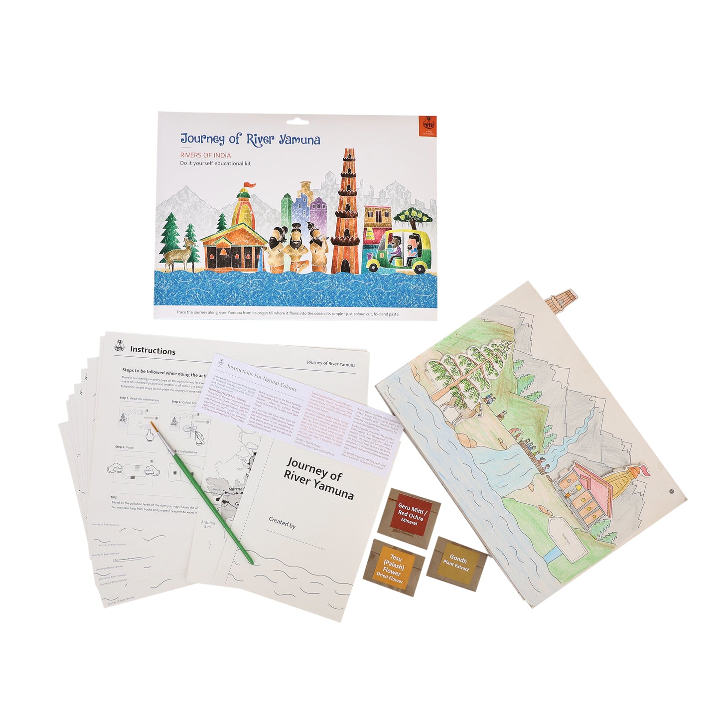DIY Colouring kit  Journey of River Yamuna