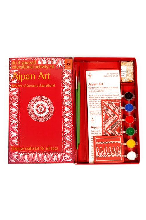 DIY Colouring Folk Art kit Aipan Painting