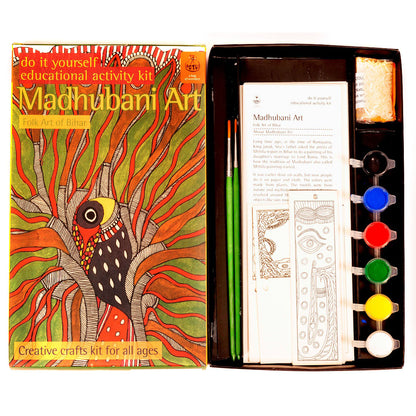 DIY Colouring Folk Art kit Madhubani Painting