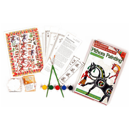 DIY Colouring Folk Art kit Pithora Painting